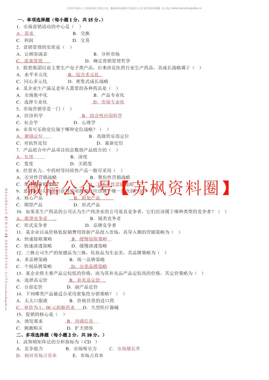 医药市场营销